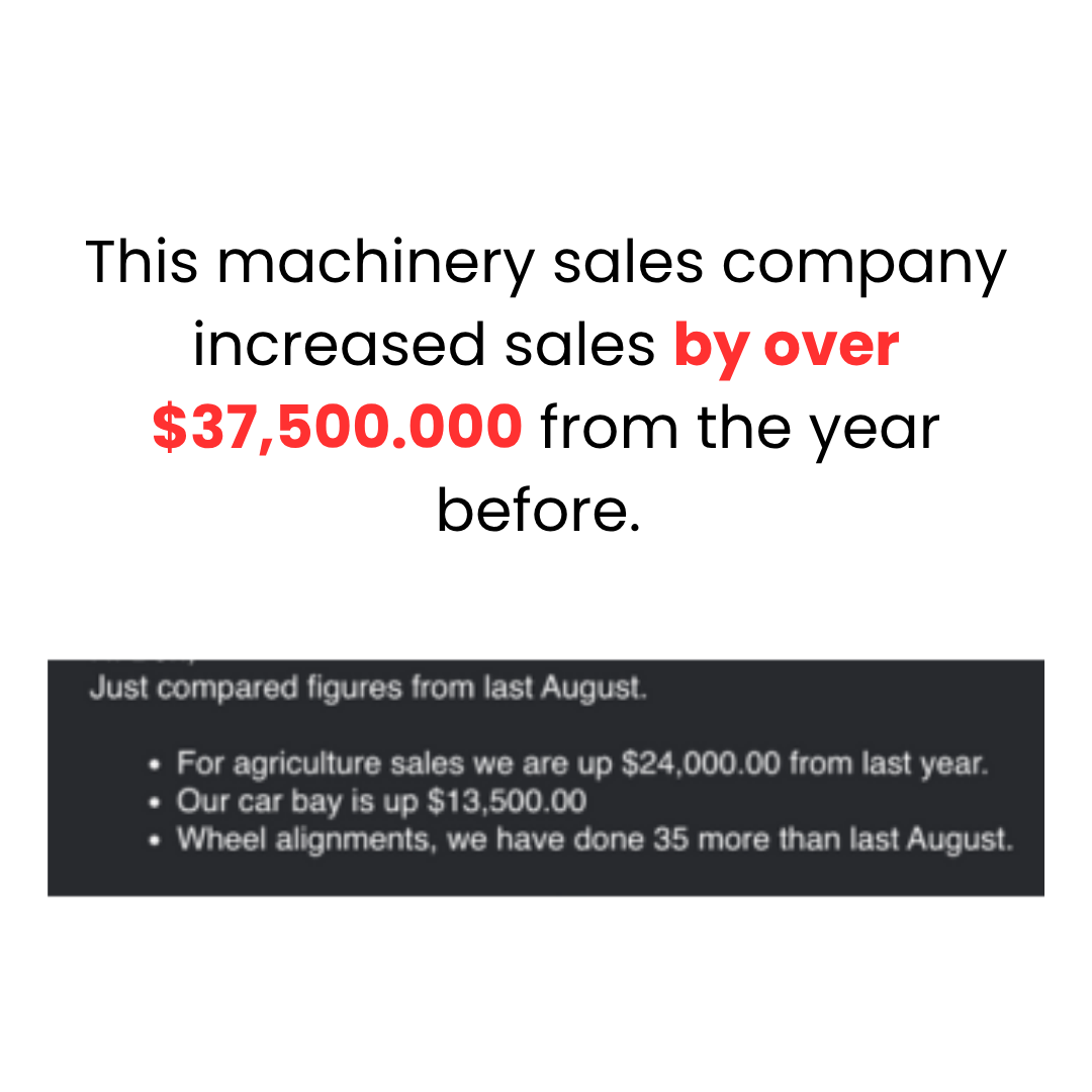 Machinery sales, 37.5M increase